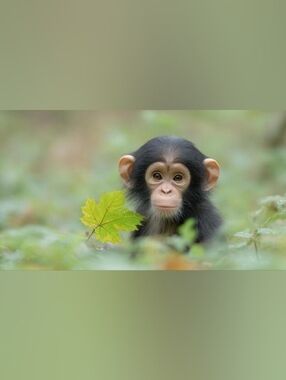 Custom Fridge Magnet Baby Chimpanzee